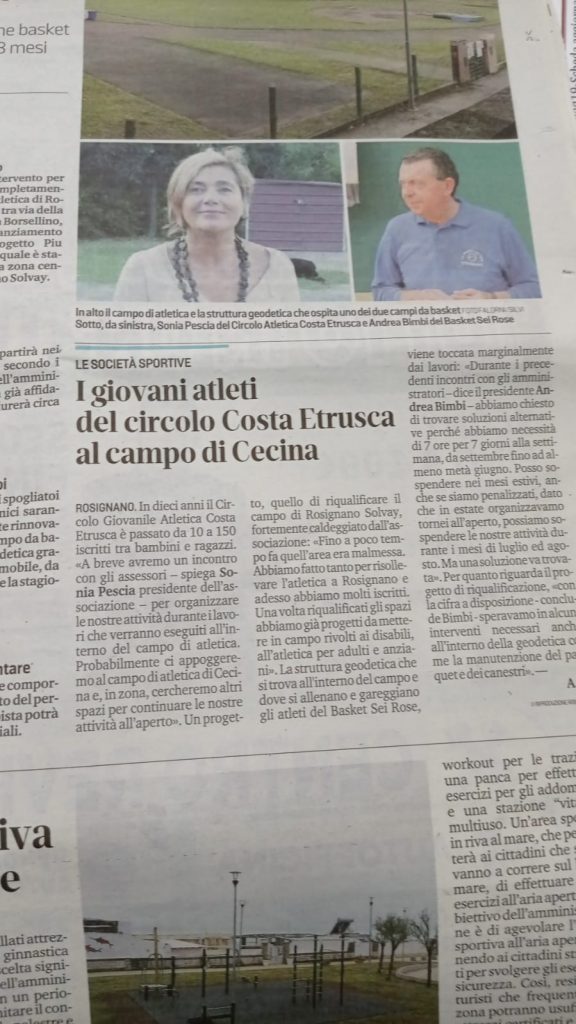 Rifacimento Campo Atletica Rosignano Solvay