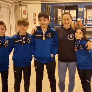 Esordienti di atletica in gara presso l’impianto indoor della SEFi Fiere di Venturina  Terme organizzata dal C.G. Atletica Costa Etrusca