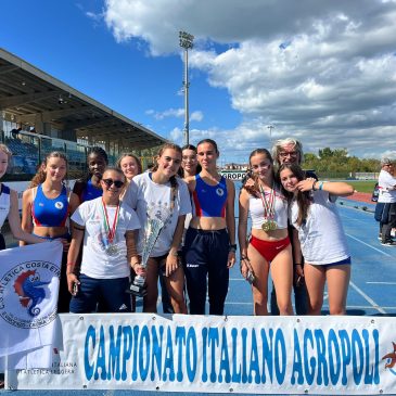 La favola sportiva del C.G. Atletica Costa Etrusca – Le allieve prime nella finale nazionale B ad Agropoli